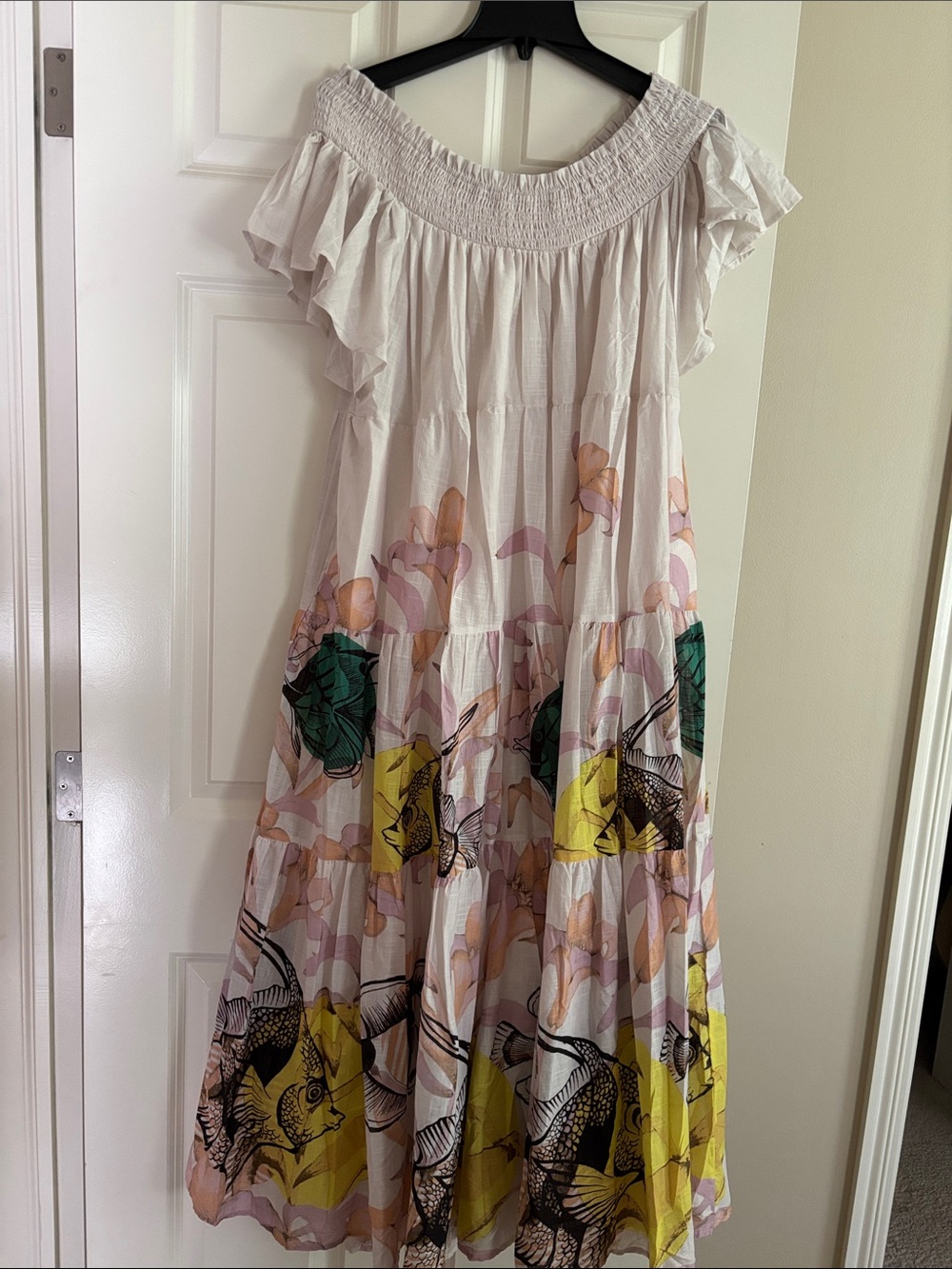 🌺 🐠 ANTHROPOLOGIE MAEVE + PIA BINAZZI MAXI DRESS SZ. M  NWT! 🌸🐟